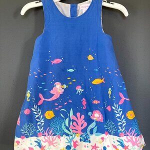 TOMMY BAHAMA Dress Girls Size 5 Blue Tropical Underwater Lined